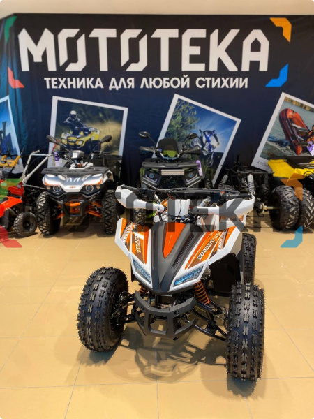 Квадроцикл детский YACOTA (Якота) SPORTY XX белый/оранжевый (машинокомплект) | Мототека